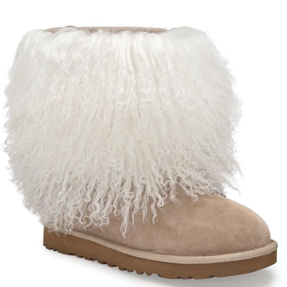 NEW Mongolian Fur Ugg Boots Sz 9